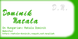 dominik matala business card